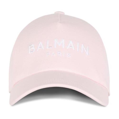 Katoenen pet met logo Balmain , Pink , Dames
