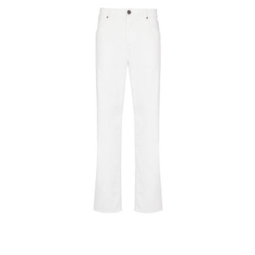 Witte denim jeans Balmain , White , Heren