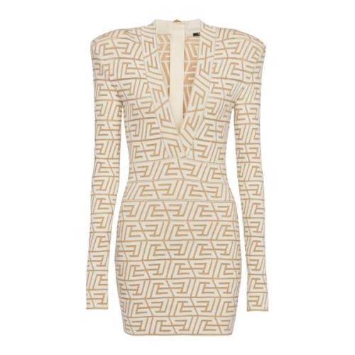 Short Dresses Balmain , Beige , Dames