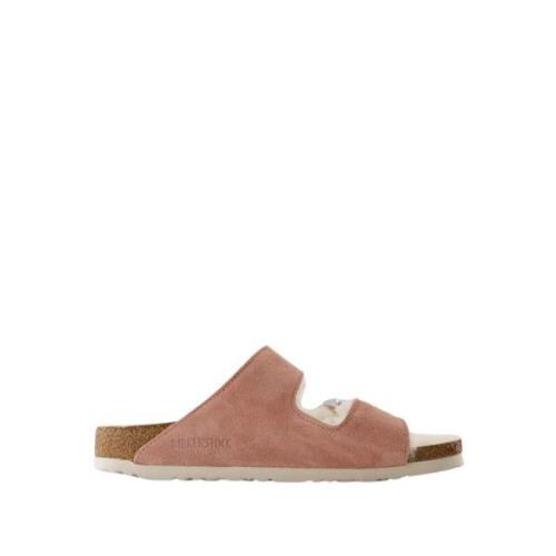 Shearling Sandalen - Wol - Pink Clay Birkenstock , Pink , Dames