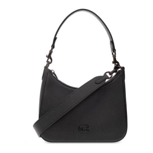 Schoudertas met logo Coach , Black , Dames