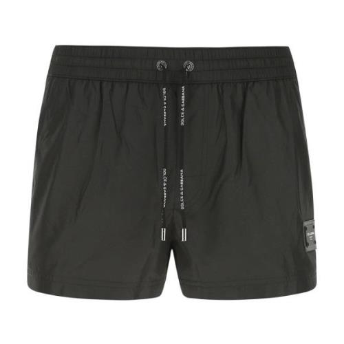 Strand Boxershorts voor Heren Dolce & Gabbana , Black , Heren