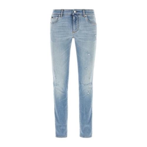 Slim-Fit Stretch Denim Jeans Dolce & Gabbana , Blue , Heren