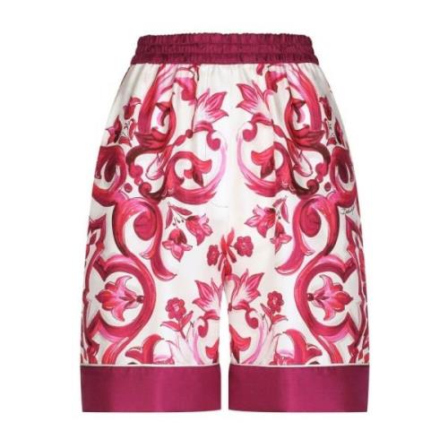 Majolica Print Pyjamashorts Dolce & Gabbana , Pink , Dames