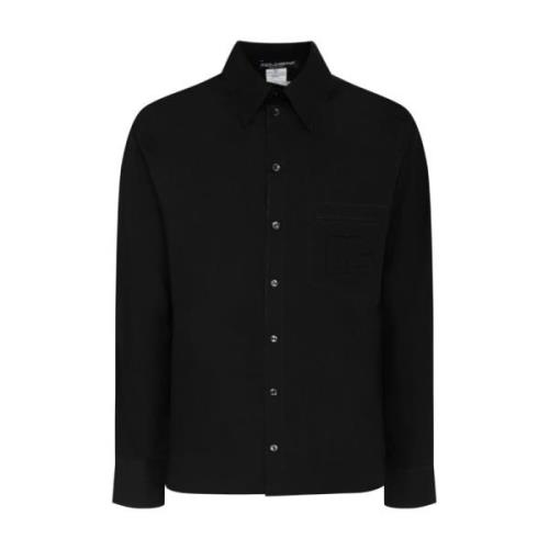 Zwarte Katoenen Martini Overhemd Dolce & Gabbana , Black , Heren