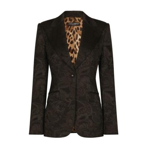 Zwarte Turlington Ornamental Blazer Dolce & Gabbana , Black , Dames