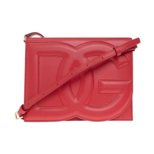 Schoudertas met logo Dolce & Gabbana , Red , Dames