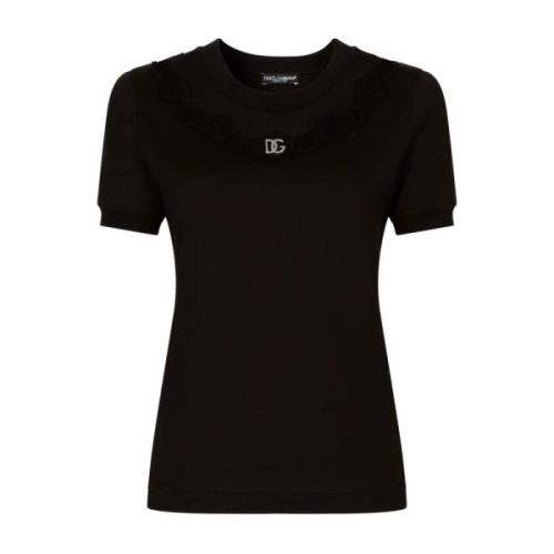 Luxe Dames T-Shirt - N0000 Dolce & Gabbana , Black , Dames