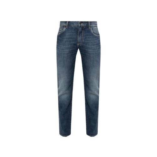 Slimfit-jeans Dolce & Gabbana , Blue , Heren