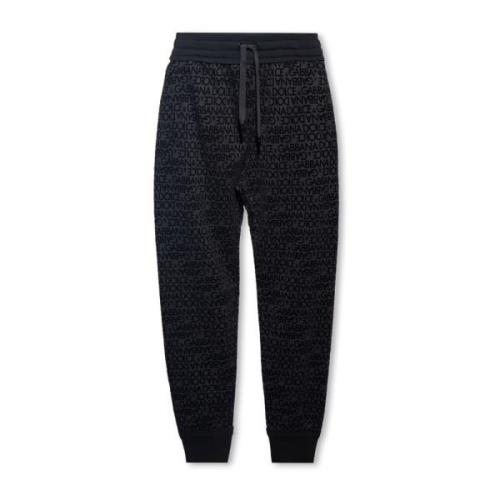 Sweatpants met logo Dolce & Gabbana , Black , Heren