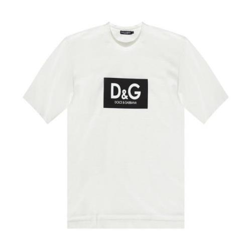 Logo T-shirt Dolce & Gabbana , White , Heren