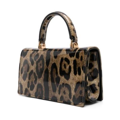 Leopard-print Crossbody Tas, Bruin Dolce & Gabbana , Brown , Dames