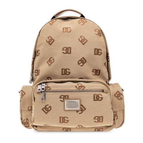 Monogramrugzak Dolce & Gabbana , Beige , Heren