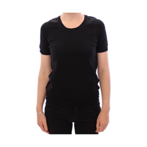 Zwart Crewneck Katoenen T-Shirt Dolce & Gabbana , Black , Dames