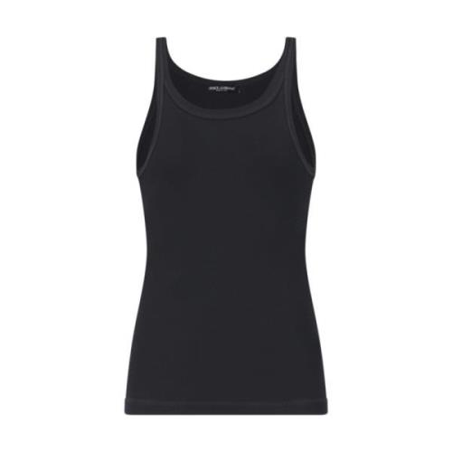 Elegante zomer tanktop voor heren Dolce & Gabbana , Black , Heren