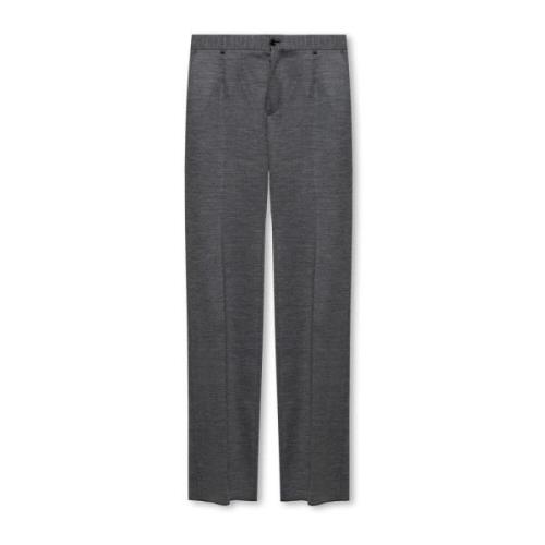 Plooivoorkant broek Dolce & Gabbana , Gray , Heren