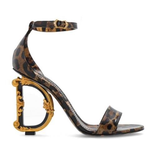 Barokke hakken sandalen Dolce & Gabbana , Brown , Dames