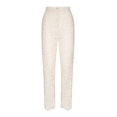 Straight Trousers Dolce & Gabbana , White , Dames