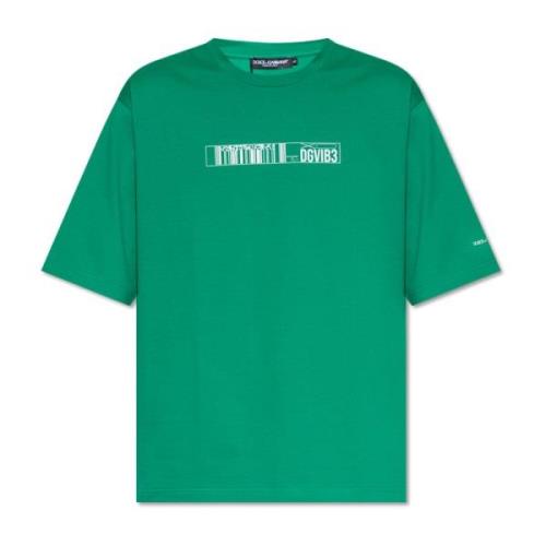 Bedrukt T-shirt Dolce & Gabbana , Green , Heren