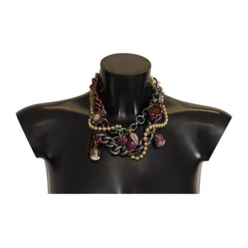 Sicily Ketting met Multicolor Kristallen Dolce & Gabbana , Yellow , Da...