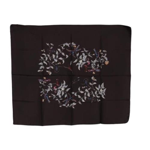 Bruine Zijden Logo Sjaal Wrap Dolce & Gabbana , Black , Dames