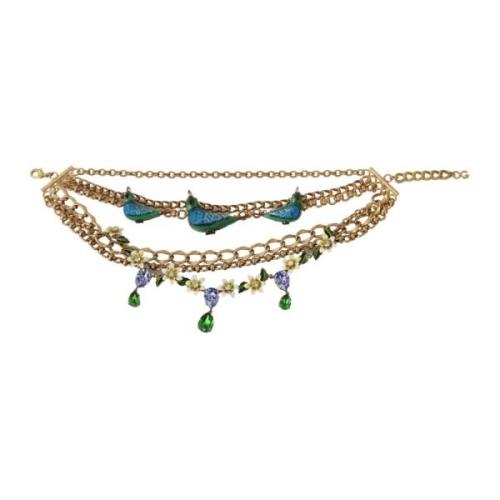 Prachtige kristallen ketting met statement-charms Dolce & Gabbana , Ye...