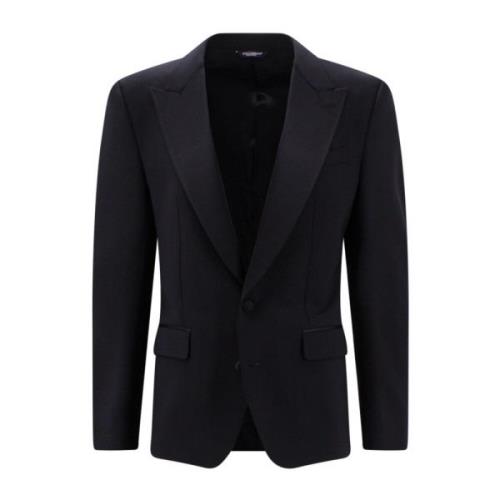 Zwarte Ss23 Heren Blazer Dolce & Gabbana , Black , Heren