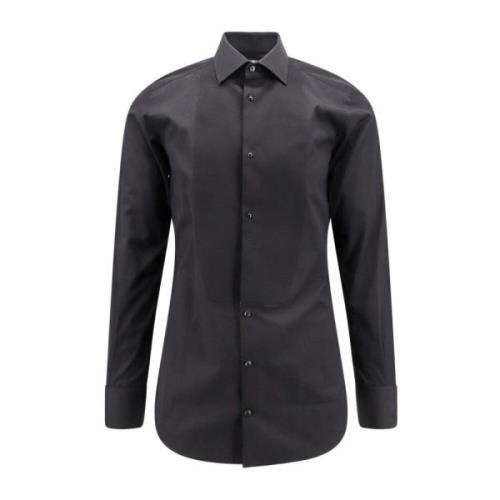 Zwarte Katoenen Overhemd - Aw23 Collectie Dolce & Gabbana , Black , He...