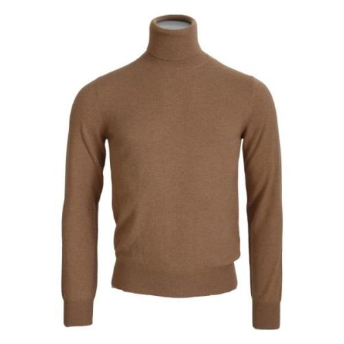 Luxe Cashmere Turtleneck Sweater Dolce & Gabbana , Brown , Heren