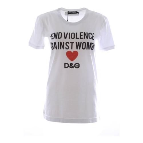 Steun Vrouwenrechten T-shirt Dolce & Gabbana , White , Dames