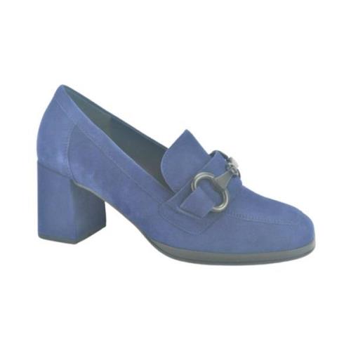 Blauw Suède College+Gar DH.5cm Pumps Gabor , Blue , Dames