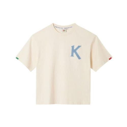 Stijlvolle Big-K T-shirt Kickers , Beige , Unisex