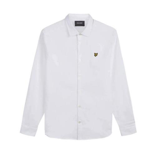 Witte Katoenen Overhemd voor Heren Lyle & Scott , White , Heren