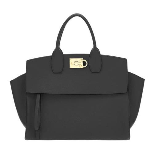 Nero Studio Soft Tas Salvatore Ferragamo , Black , Dames