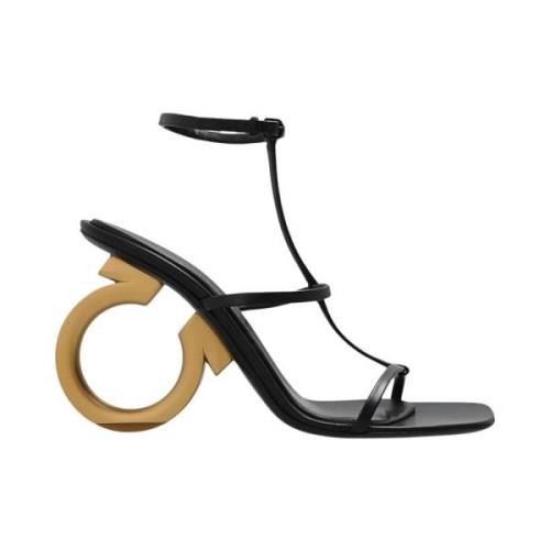 Hoge sandalen met hak Elina Salvatore Ferragamo , Black , Dames