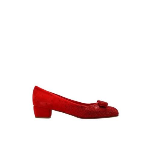 Ballerinas met hak Salvatore Ferragamo , Red , Dames