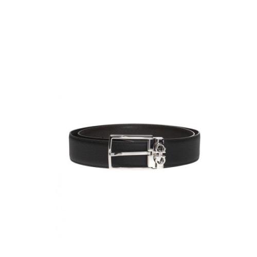 Omkeerbare logoriem Salvatore Ferragamo , Black , Heren