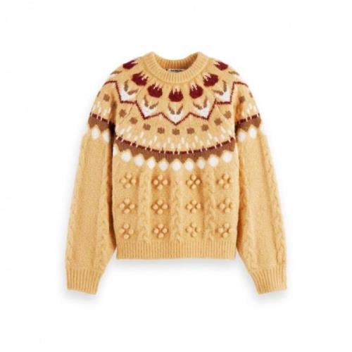 Tulip Fair Isle Trui Scotch & Soda , Beige , Dames