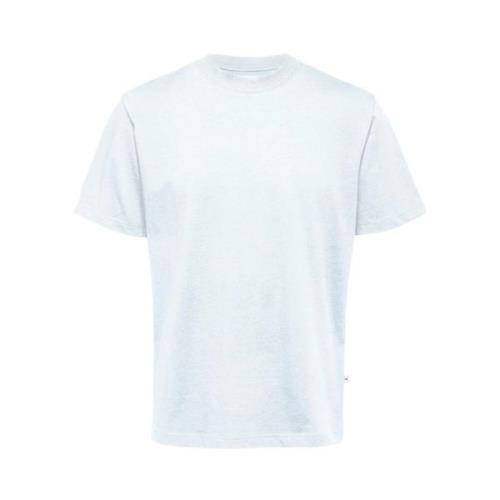 T-Shirts Selected Homme , White , Heren