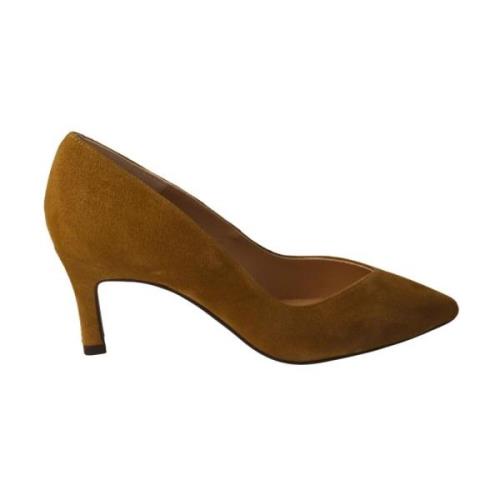 Kameel Suède V-Cut Stiletto Pumps Unisa , Brown , Dames