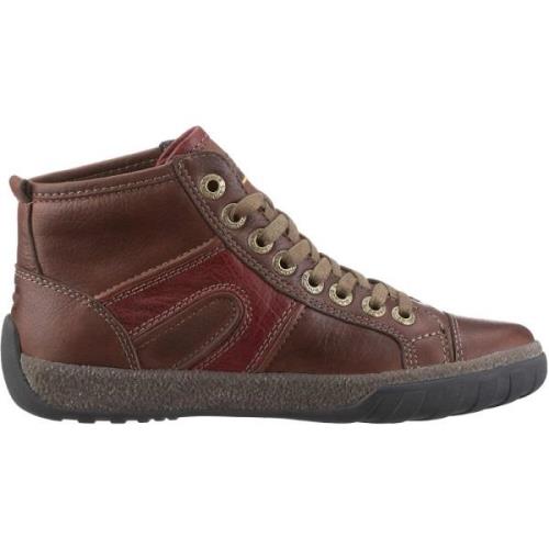 Leren Veterschoen Enkellaars Camel Active , Brown , Heren