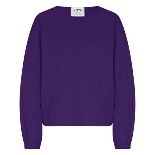 Relaxed Fit Lyocell Blend Sweatshirt Drykorn , Purple , Dames