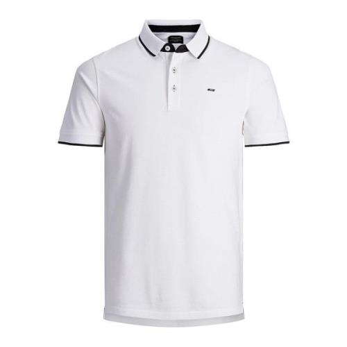 Witte Polo met Knoopsluiting Jack & Jones , White , Heren