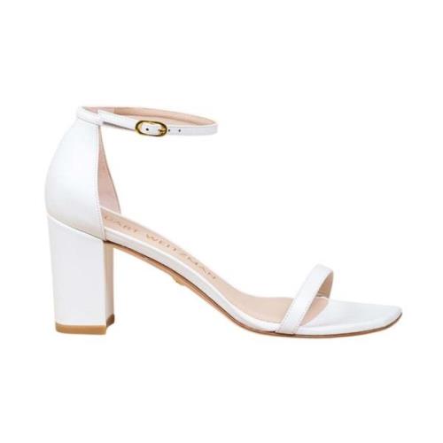 Amelina Sandalen metatuurlijke Leren Hakken Stuart Weitzman , White , ...