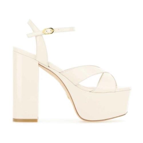 Ivoorleren Miami Sandalen Stuart Weitzman , White , Dames