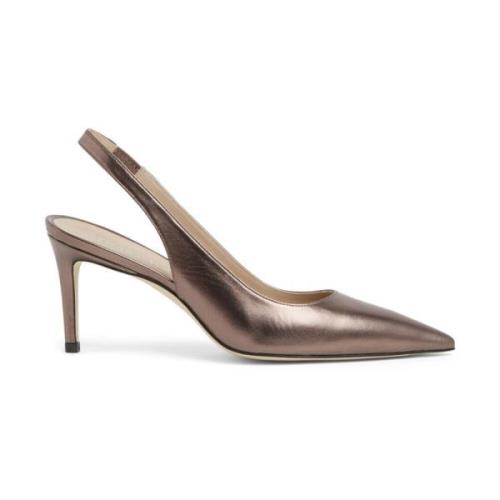 75mm Metallic Slingback Pump Stuart Weitzman , Gray , Dames