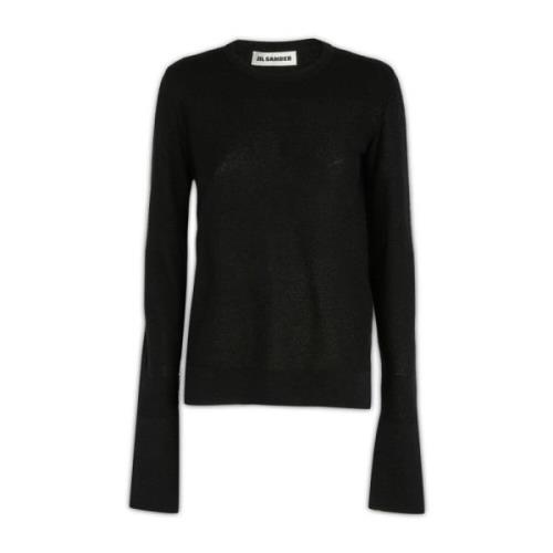 Trui met ronde hals Jil Sander , Black , Dames