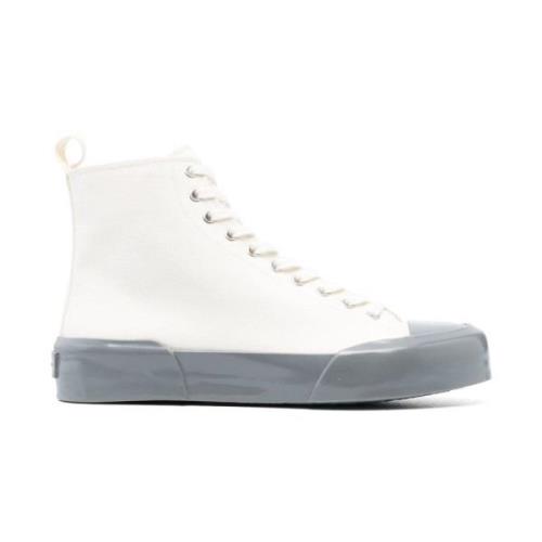 Canvas High-Top Sneakers Jil Sander , White , Heren
