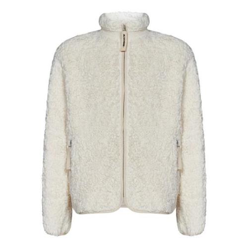 Witte Katoenen Fleece Ritsjas Jil Sander , White , Heren