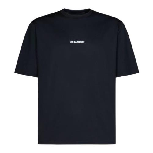 Zwarte Ribgebreide T-shirts en Polos Jil Sander , Black , Heren